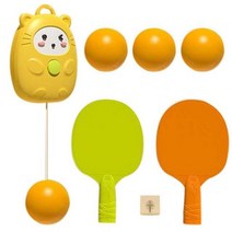 테니스연습기구탁구 셀프 트레이닝 세트 휴대용 자기 운동 스파링 장치, 02 orange