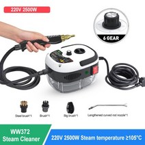 2500W 가정용 스팀 청소기 고온 살균 에어컨 주방 후드 자동차 스팀 청소기 110/220V 에어컨 주방 기름 때 청소, 중국, 하얀색, 영국 + 220V