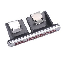 3D 자동차 바디 스티커 트렁크 프론트 그릴 콰트로 배지 아우디 a4 b8 b6 a3 8p 8v a6 c7 c6 c5 a5 q5 a1 용 자동 스타일링 액세서리, silver red 2