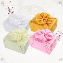 보자기 소 예단 답례품 이바지 상견례선물 첫인사 과일바구니 선물포장, 흰색