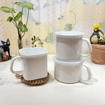 일본 노다호로 법랑 손잡이 원형 사각 밀폐 저장 통 캐니스터 반찬 보관 냉장고 정리 용기, 사각(MS-12K)