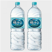 안전한 백산수 2L 무라벨 맑은 샘물 생수 물배달 수질 수원지, 라벨 없음 2리터 12병
