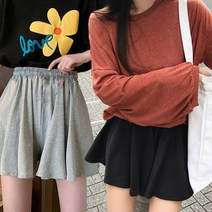 주디엘리 여성 여름 이중 치마바지 홈웨어 반바지 1+1