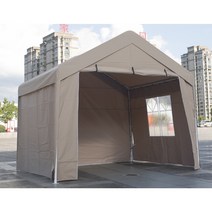 조립식 주차장 캐노피 천막 그늘막 방수 야외 간이 대형 텐트, 베이지 3 x 3m 쉘터