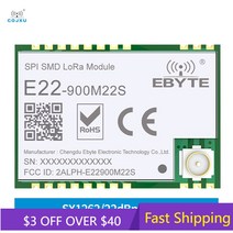 LORAWAN SX1262 LoRa TCXO 무선 트랜시버 E22-900M22S SPI 868MHz 915MHz 6.5km SMD ebyte 송신기 수신기 Rf 모듈