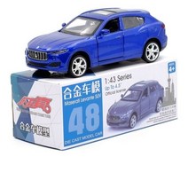 비행기프라모델 비행기모형 다이 캐스트 장난감 모델 1:43 닛산 Bently 지프 아우디 혼다 SUV 스포츠 레이싱 카 당겨 뒷문 오픈 컬렉션 선물 매치 박스, Levante-Blue