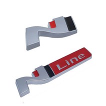 S11 현대 엠블럼 N-LINE 뱃지 스티커, 바디챔버 대형블랙