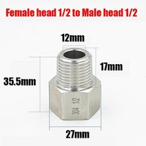 304 스테인레스 스틸 파이프 피팅 커넥터 어댑터 압력 게이지용 미터법-BSP 1/8 