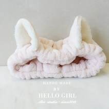 러블리 입체 고양이 귀끈 헤어밴드 세안 헤어밴드 화장팩 헤어커버 모발테일을 팝니다, 한국어 핑크