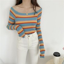 [뽐나] 여성 빅사이즈 캐주얼 심플 단색 골덴 오프숄더 삼색 단카라 허리 라인 솜사탕 느낌 롱 니트