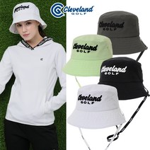 클리브랜드 스트링 로고 버킷햇 CGKUCP1121, 네온그린