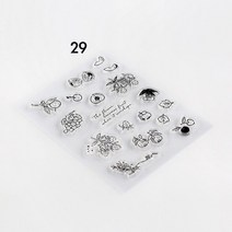 일본 BGM 클리어 스탬프 고품질 투명 실리콘 우표 인감 카드 만들기 용품 Scrapbooking Stamps, [02] 25