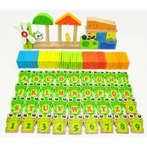알파벳 숫자 놀이 도미노 원목장난감 유아블록 유치원