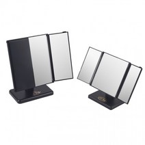 접이식 삼면 탁상 화장 거울 메이크업 매장 뷰티샵 사무실 스탠드거울, 중