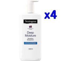 Neutrogena 딥 모이스춰 센서티브 바디로션 400mlx4팩