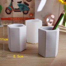 콘크리트 시멘트 탁상 저장용 크리에이티브 펜 홀더 실리콘 몰드 다기능 컨테이너 양식 석고 클레이, 01 A