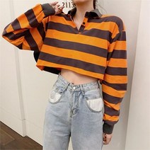 드레스날다 유앤미 크롭 단가라 카라 티셔츠 mtee1350