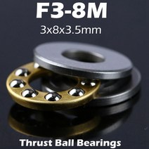 스러스트 베어링 풀러 볼 3x8x3 5mm F3 8 축 방향 8M 평면 미니어처 3 5 무료 스틸 또는 황동 케이지 도매, 10pcs F3-8M