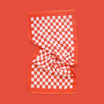 [송월타월] 오렌지 체커보드 바스타올 1장