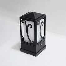 조명프라자 사각 문주등 S9017 (100x100) 데크등 테라스조명 카페조명, 블랙