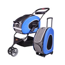 이비야야 5in1 콤보펫유모차 FS1009, 블루+이비야야레인커버 기본형