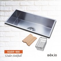 백조 싱크볼 SQSR-900 사각볼언더싱크볼 주방씽크볼 씽크볼교체, 스텐 배수구커버, 기본배수구