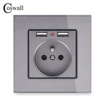 루이스폴센 ph5 버섯조명 취짐등 현대 led 타워멀티탭 디자인멀티탭 캠핑 멀티탭 coswall 듀얼 usb 충전 포트 16a wall 프랑스 폴란드 소켓 전원 콘센트 유리, 유리 패널 소켓, 110-250v, 유럽 ​​연합