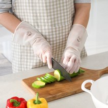 [위주]애착 반투명 PVC 고무장갑 3개세트, L