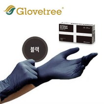 라텍스장갑 니트릴장갑 일회용 위생장갑 블랙, 글러브T니트릴-더블랙S, 100매입