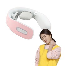 저주파 목 마사지기 뒷목 안마기 마사지 목근육풀기, 핑크