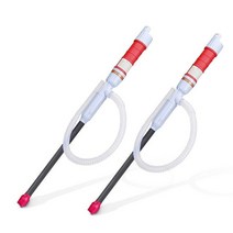 푸름 수압펌프 가압 펌프 2 팩 물 디젤 가스 오일 전송 휴대용 휴대용 전기 플라스틱, 빨간색 2개