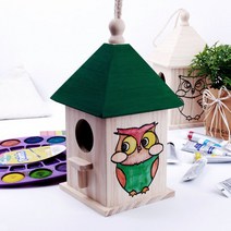 민화 나무 새집 만들기 / 미술 수업용 나무 공예 체험