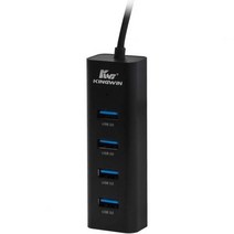 모바일 SSD MacBook Mac Pro/Mini iMac Chromebook Surface Pro USB 플래시 드라이브 노트북 PC XPS 등을 위한 Kingw, KWZ-400-BK 4-Port Super Speed