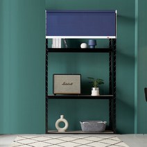 아트박스/아도라하우스 무볼트 앵글선반+블라인드세트 800x400x2100 4단, 블랙4단