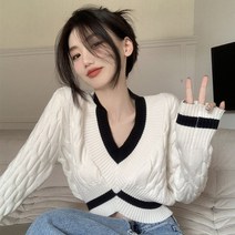 유니크한 크롭 니트 가디건 배꼽티 크롭점퍼 크롭나시 브이넥 라운드넥 스퀘어넥 카라넥 앙골라