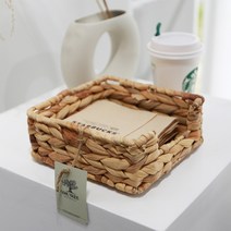 [우드오션] 티슈홀더 라탄바구니, 1개