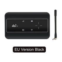 휴대용 4G LTE 라우터 유심 핫스팟 무선 와이파이 차량용 캠핑용 라우터, D 블랙 EU 버전, 1개