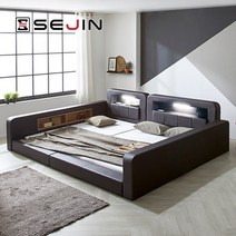 벨론 가드 패밀리침대 프레임만SS+SS, 모카그레이