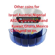 돈세는기계 파란색 혼합 동전 값 분류기 유럽 시장 계수기 8 돈 튜브, 06 Saudi Arab Coins