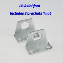 MA16 MA20 MA25 MA32 MA40 공기 공압 실린더 마운팅베이스 LB 축 풋 FA FB 로드 플랜지 플로팅 조인트 유니버설, Axial foot, Axial foot