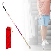 시각장애인 지팡이 걷기 보조기구 보행 노인 보조기 접이식 반사 접 수있는 가이드 목발 섹션 시각 장애인, 회전 가능한 라이트 베이스