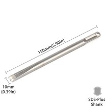 콘크리트홈파기 SDS-Plus 합금 블레이드 그루브 가우지 플랫 끌 전기 해머 드릴 비트 콘크리트 벽돌 파괴, 01 10mm_01 150mm_01 SDS-Plus