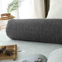 순면 100% 원형 사각 바디필로우 (커버 솜포함), 02.글리치 원형, 솜포함, 차콜