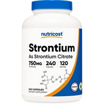 Nutricost 뉴트리코스트 시트르산 스트론튬 750mg 캡슐 240정