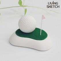 [리빙스케치]골프공 필드 석고 방향제 향선택 골린이 선물 골프매니아 답례품 인테리어소품, 실버마운틴