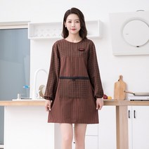 통기 가운 귀여운 여시 가족 부엌일을 밥녀 광목앞치마, T15-VO 조격 병접연결 풀업스트랩 소매를