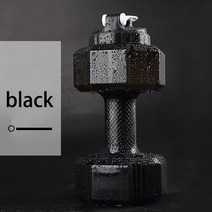 Zeling 휘트니스 덤벨 플라스틱 주전자 홈 스포츠 하이킹 휴대용 물병 22L 대용량 야외 스포츠 여행 주전자, (200008148:193)2.2l:Black