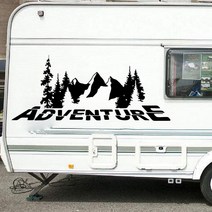 캠핑 냉장고 휴대용 차량용 차박 낚시 camper rv adventure mountain wall decal for jeep 자동차 여행 카 트럭 자연 나무 스티커 비닐 자동, 100cm너비x42cm높이, 하얀색