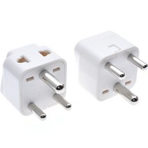 2IN 1-인도 네팔 스리랑카 유형 D 플러그 변환기 여행용 어댑터 AC250V 10A, 01 White