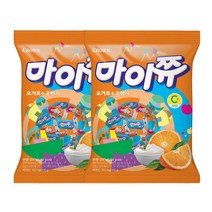 크라운제과 마이쮸 요거트 오렌지 284g, 2개